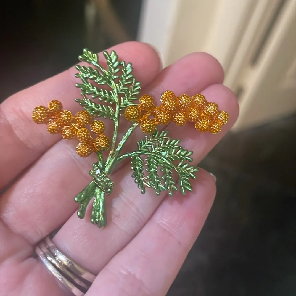 Holly Branch Brooch